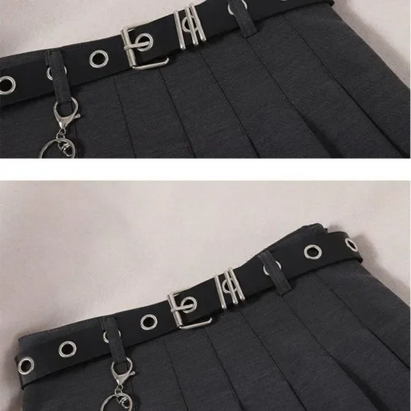 Black Pleated Mini Skirt | Japan Harajuku School - Picture 4 of 5